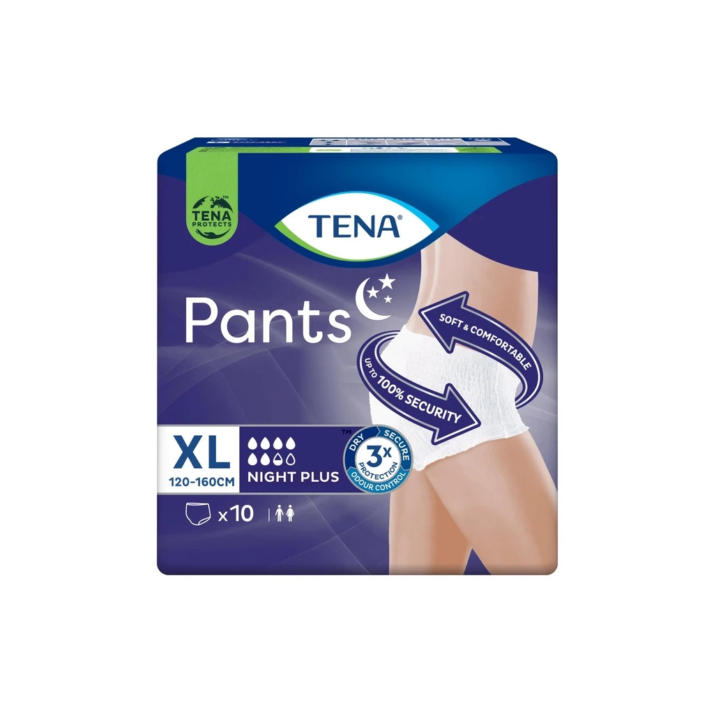 Підгузки для дорослих Tena Pants Plus Night Extra Large 10 шт (7322542133569)