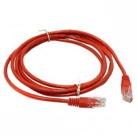 Patch cord 1m, UTP, cat.5e, CU, 24AWG, red Kingda (KD-PAUT3100RD)