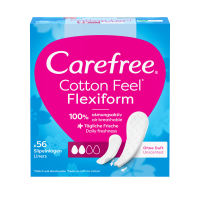 Щоденні прокладки Carefree Cotton Feel Flexiform Без аромату 56 шт. (3574661482194)