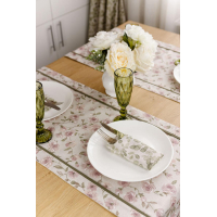 Table runner Provence Teresa of flowers with edging 40x140 (034454)