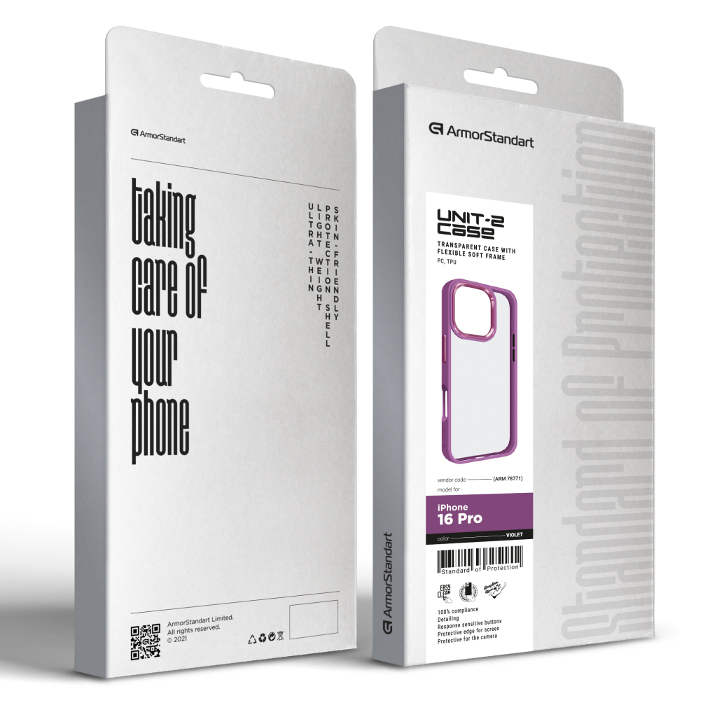 Чохол до мобільного телефона Armorstandart UNIT2 Apple iPhone 16 Pro Violet (ARM78771) Чохол до мобільного телефона Armorstandart UNIT2 Apple iPhone 16 Pro Violet (ARM78771)