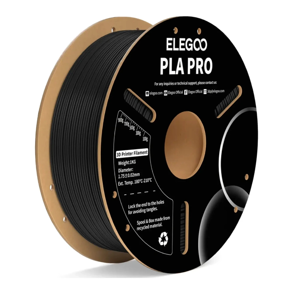Пластик для 3D-принтера ELEGOO PLA PRO 1кг, 1.75мм, black (50.203.0188) Пластик для 3D-принтера ELEGOO PLA PRO 1кг, 1.75мм, black (50.203.0188)
