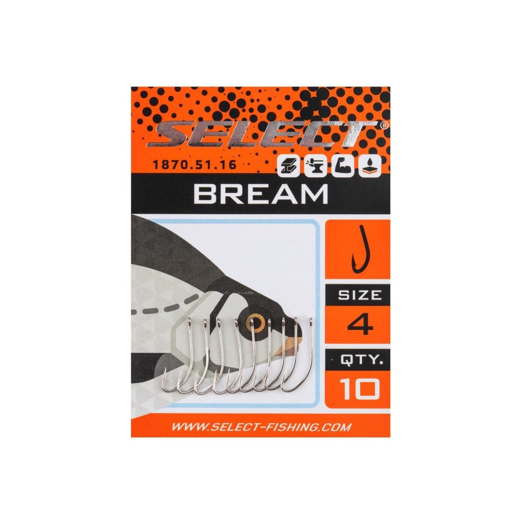 Гачок Select Bream 12 (10 шт/уп) (1870.51.12)