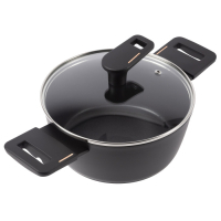 Bergner Copper saucepan, with lid 20 cm (BG-30293-BK)