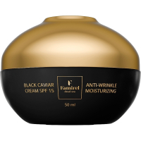 Face cream Famirel Anti-wrinkle moisturizing With black caviar extract SPF15 50 ml (7290114086363)