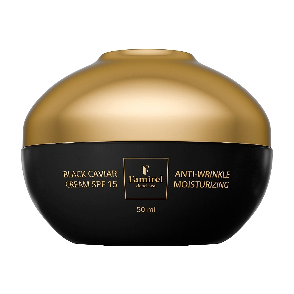 Крем для обличчя Famirel Проти зморшок зволожувальний З екстрактом чорної ікри SPF15 50 мл (7290114086363)
