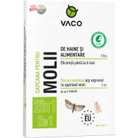 Липка стрічка від комах Vaco Eco 2в1 Пастка клейова Від харчової та одягової молі 2 шт. (5901821952682)