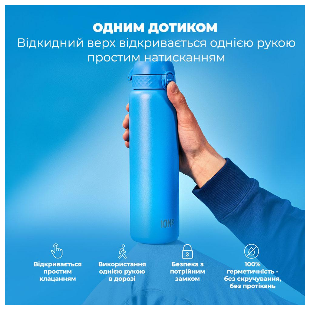 Пляшка для води ION8 OneTouch Vacuum Insulated 920 мл Blue (I8TS1000BLU)