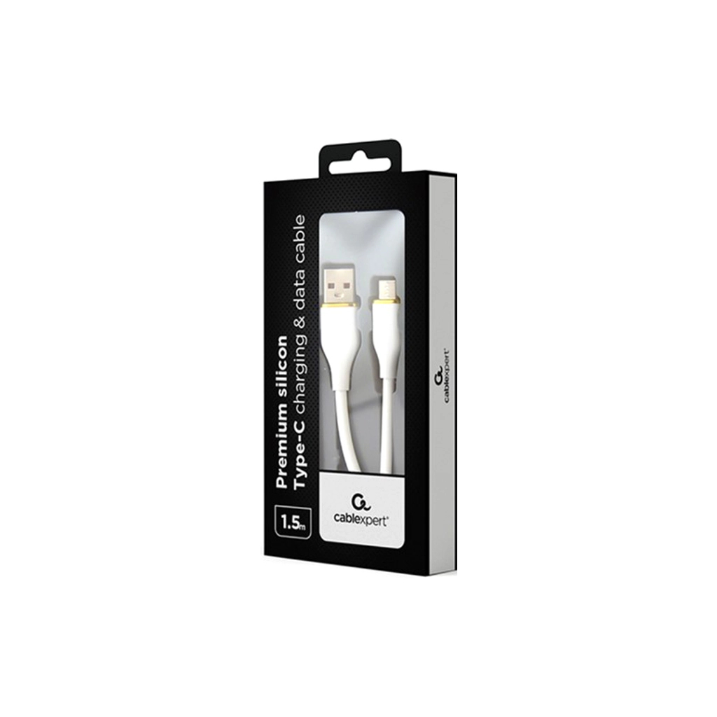 Дата кабель USB 2.0 AM to Type-C 1.5m 2.1A Cablexpert (CC-USB2S-AMCM-1.5M-W)