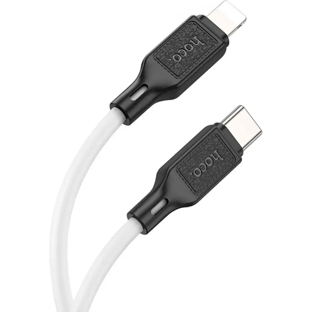 Дата кабель USB-C to Lightning 1.0m Cool silicone PD 20W X90 white HOCO (6931474788399) Дата кабель USB-C to Lightning 1.0m Cool silicone PD 20W X90 white HOCO (6931474788399)
