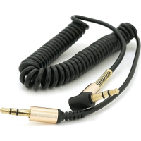 Кабель мультимедійний 3.5mm M to 3.5mm M 1.5m 90° corner black Voltronic (YT-AUXSGJ(M)/(M)-1.5-B)