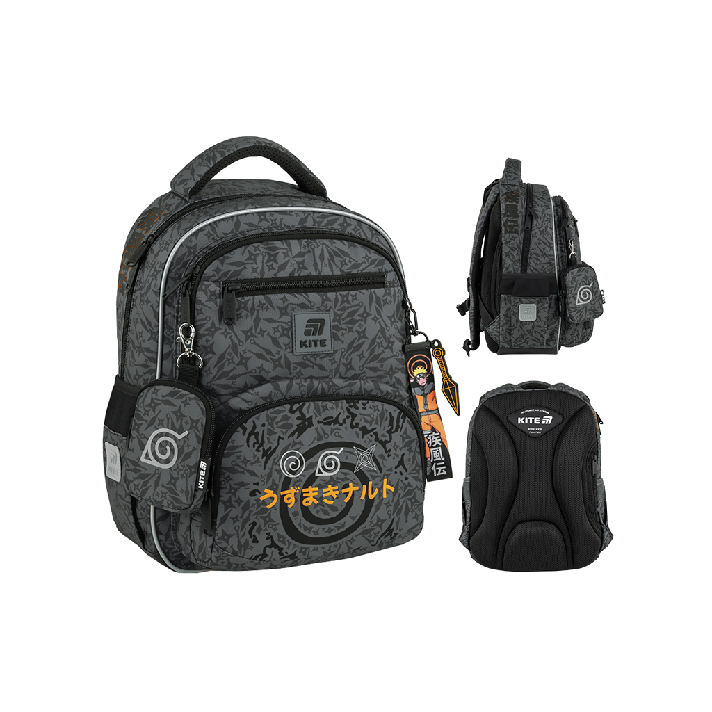 Шкільний набір Kite Education Naruto Shippuden 773 (рюкзак + пенал + сумка для взуття) (SET_NR25-773M)