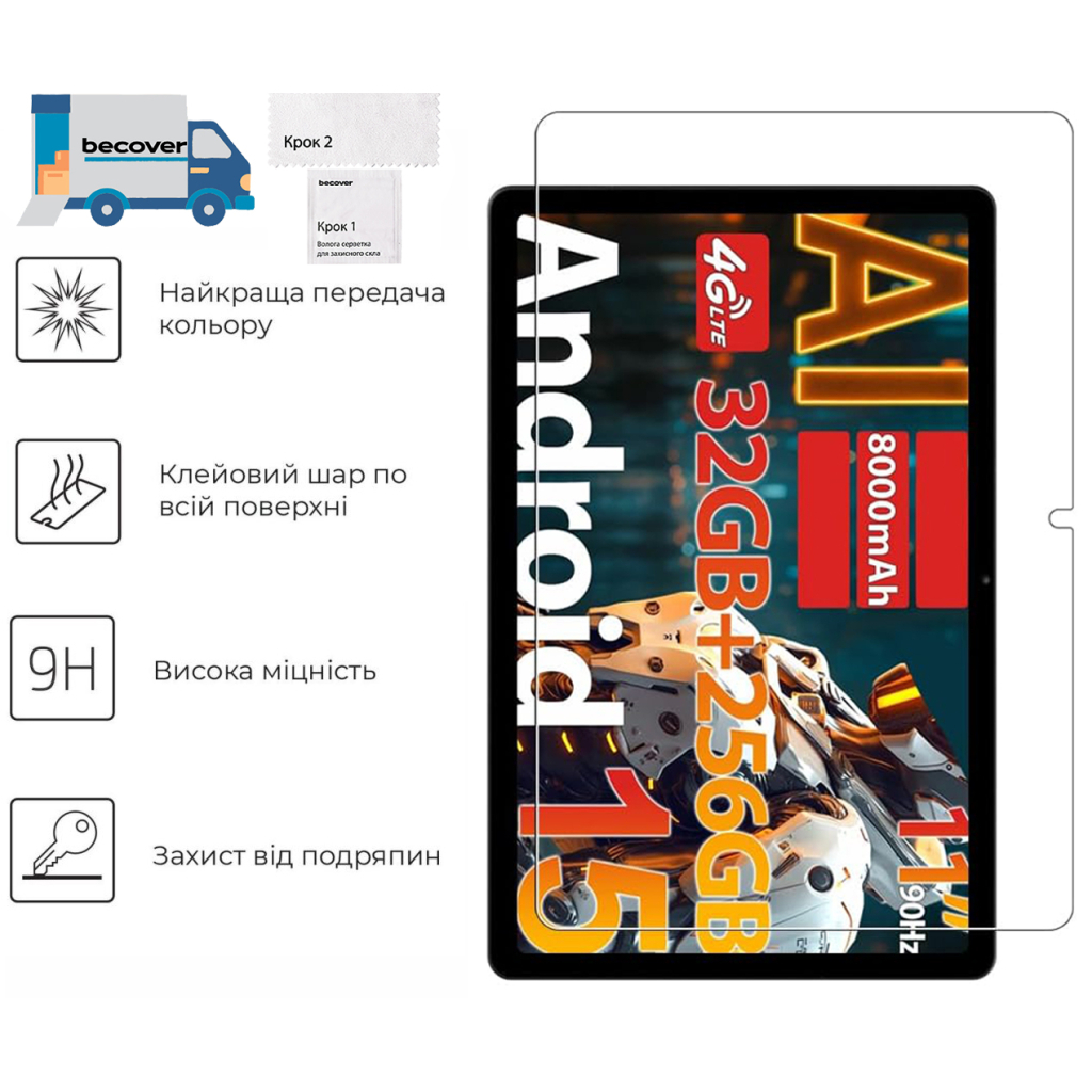 Скло захисне BeCover Doogee Tab G6 / G6 Plus 11.0" (713715) Скло захисне BeCover Doogee Tab G6 / G6 Plus 11.0" (713715)