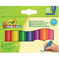 Crayola Mini Kids colored pencils, large wax crayons for babies, 8 pcs (81-0080)