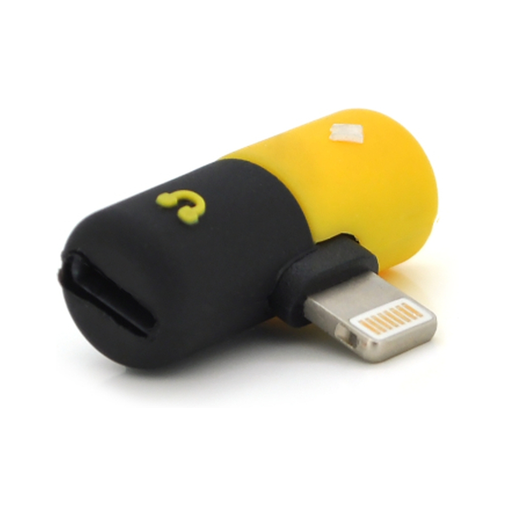 Перехідник Lightning M to 2xLightning F black-yellow Voltronic (YT-SL/2L) Перехідник Lightning M to 2xLightning F black-yellow Voltronic (YT-SL/2L)