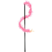 Cat Toy Hippie Pet Rod with Long Feathers Pink 48cm (HIPCW2303034RO)