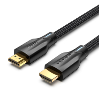 Кабель мультимедійний HDMI M to HDMI M 2.0m 8K cotton braided black VENTION (AAUBH)