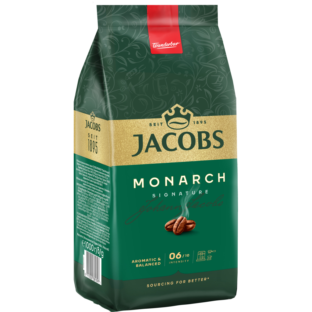 Кава Jacobs Monarch в зернах 1 кг (8711000381397)