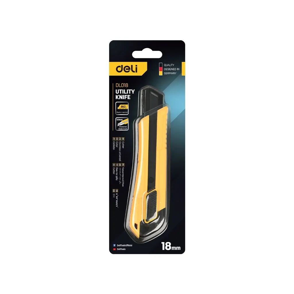 Ніж канцелярський Deli 18 мм (EDL018)