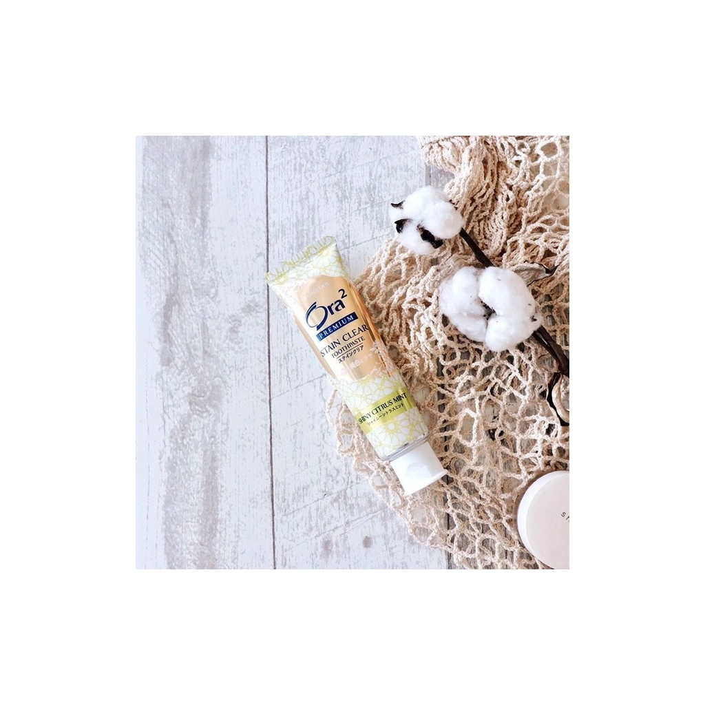 Зубна паста Sunstar Ora2 Stain Clear Premium Toothpaste Shiny Citrus Mint Відбілююча М'ята і цитрус 100 г (4901616013155)