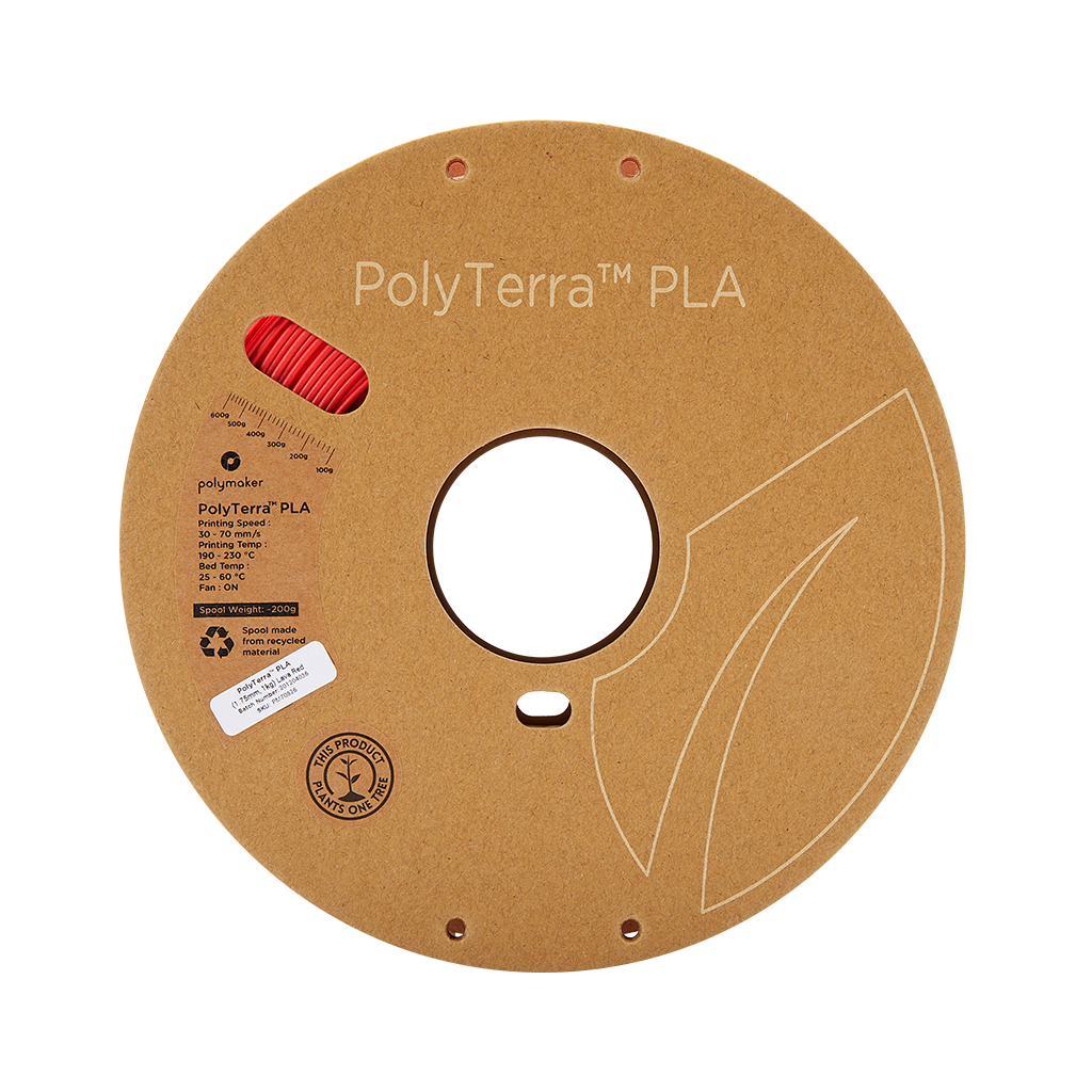 Пластик для 3D-принтера Polymaker PLA PolyTerra 1,75mm 1kg LAVA RED (PM70826)
