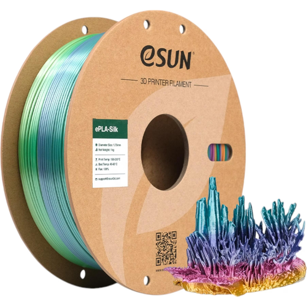 Пластик для 3D-принтера eSUN ePLA-Silk 1,75mm 1kg CORAL (EPLA-SILK-P175CL1)