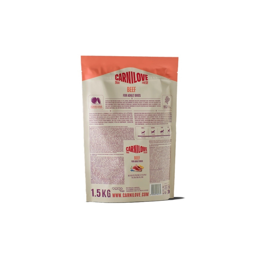 Сухий корм для собак Carnilove True Fresh Beef 1.5 кг (8595602581771) Сухий корм для собак Carnilove True Fresh Beef 1.5 кг (8595602581771)