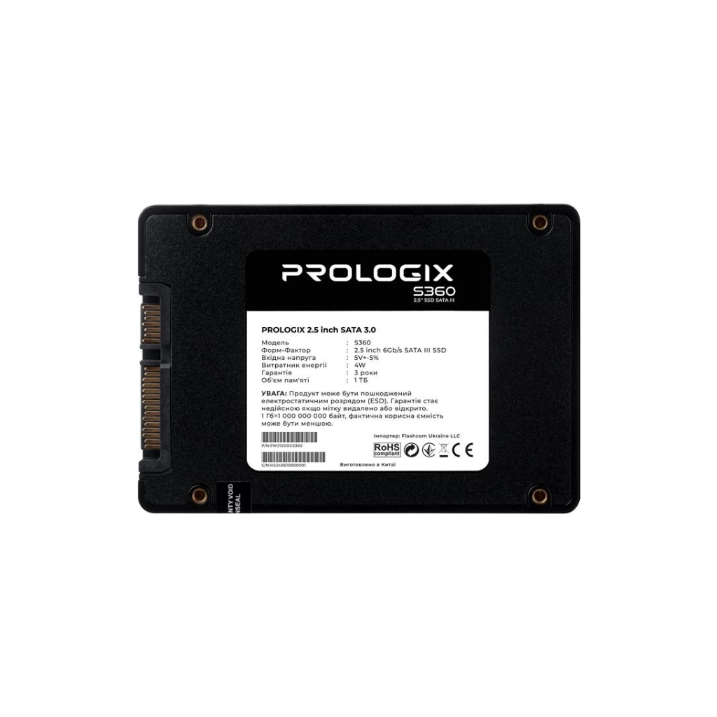 Накопичувач SSD 2.5" 1TB S360 Prologix (PRO1000GS360)