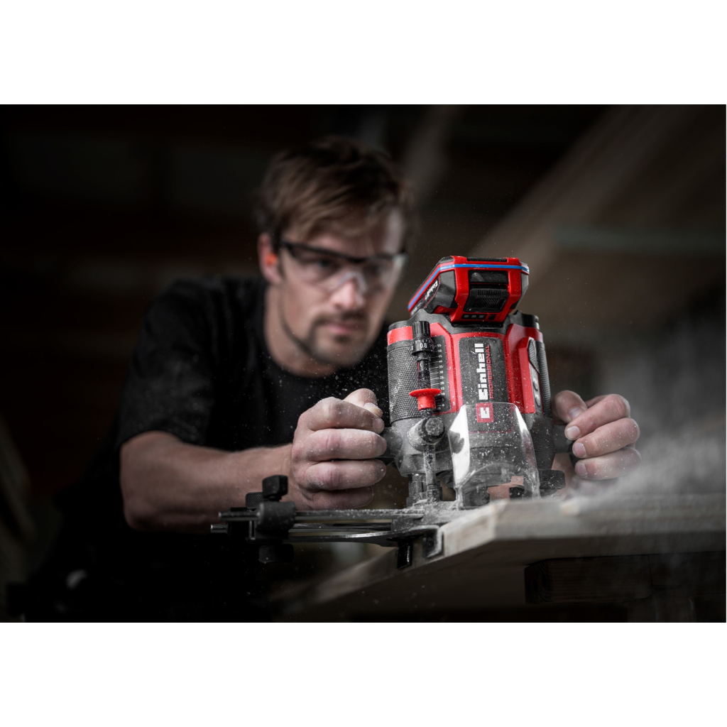 Фрезер Einhell Professional, TP-RO 18/55 Li BL-Solo, 18V, цанга 6 та 8мм, 10000–30000об/хв (без АКБ та ЗП) (4350425)