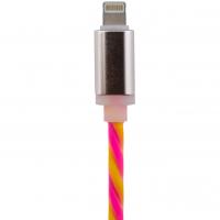 Дата кабель USB 2.0 AM to Lightning 1.0m Y-P(силикон) желто-розовый LogicPower (5140)