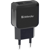 Зарядний пристрій Defender UPA-22 black, 2xUSB, 2.1A (83579)