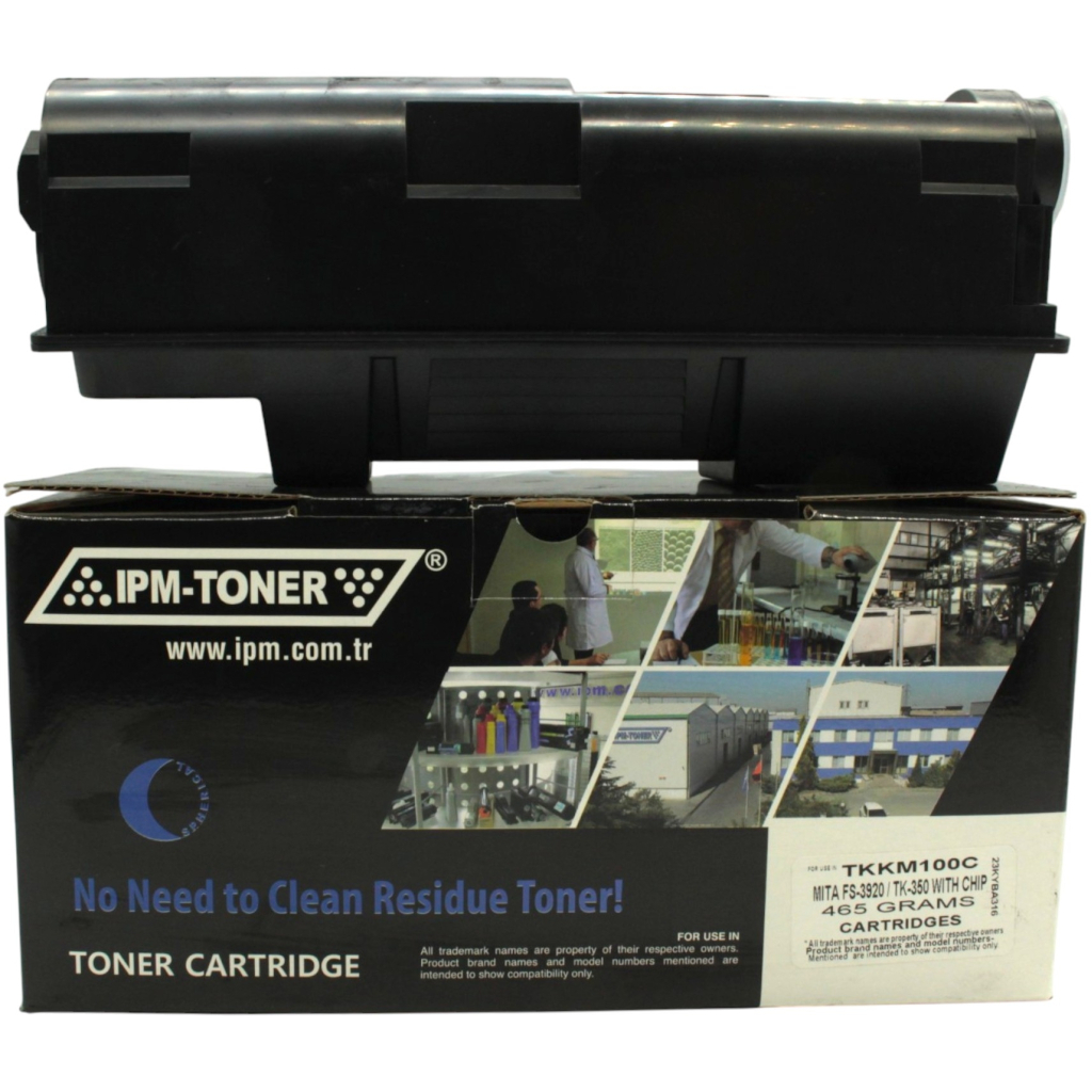 Тонер-картридж IPM Kyocera TK-350, 465г/туба, 20к, chip (TKKM100C)