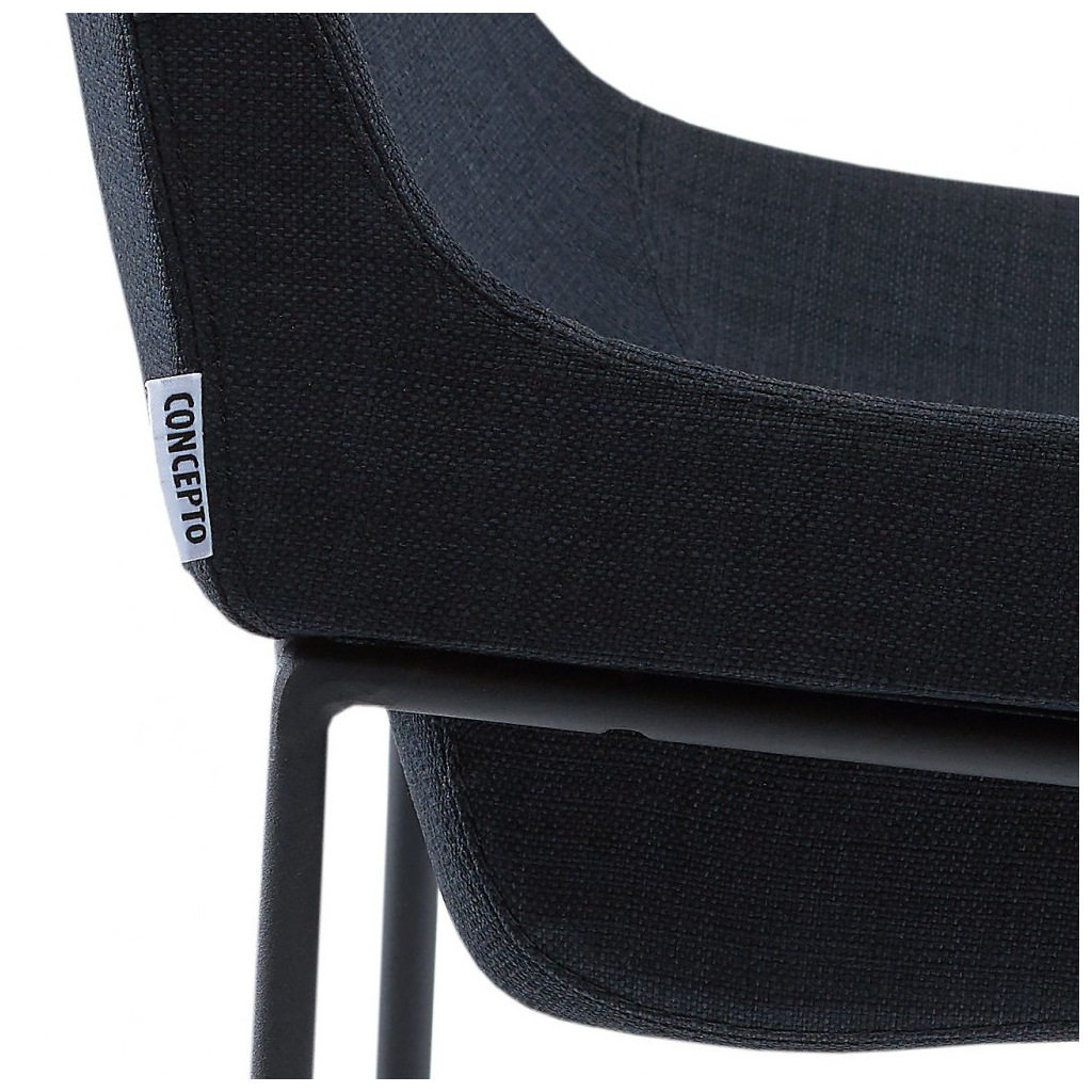 Кухонний стілець Concepto Comfy напівбарний чорний (HBC98-F11-BLACK)
