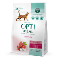 Optimeal dry cat food with veal flavor 200 g (4820215360173)
