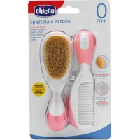 Набір для догляду за дитиною Chicco гребінець і щіточка 0+ міс. рожевий (06569.10)