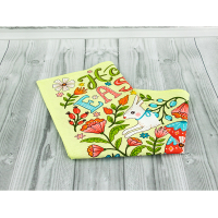 Fleece waffle-printed towel Easter light green 45x60 cm (205.15_Easter light green_3)