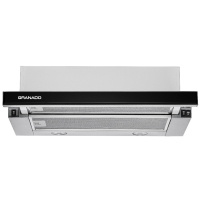 Kitchen hood GRANADO Telde 603-700 inox black glass (GCH16371)
