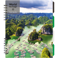 Optima World Heritage B5 notebook with dividers 120 sheets, cell (O20356-24)