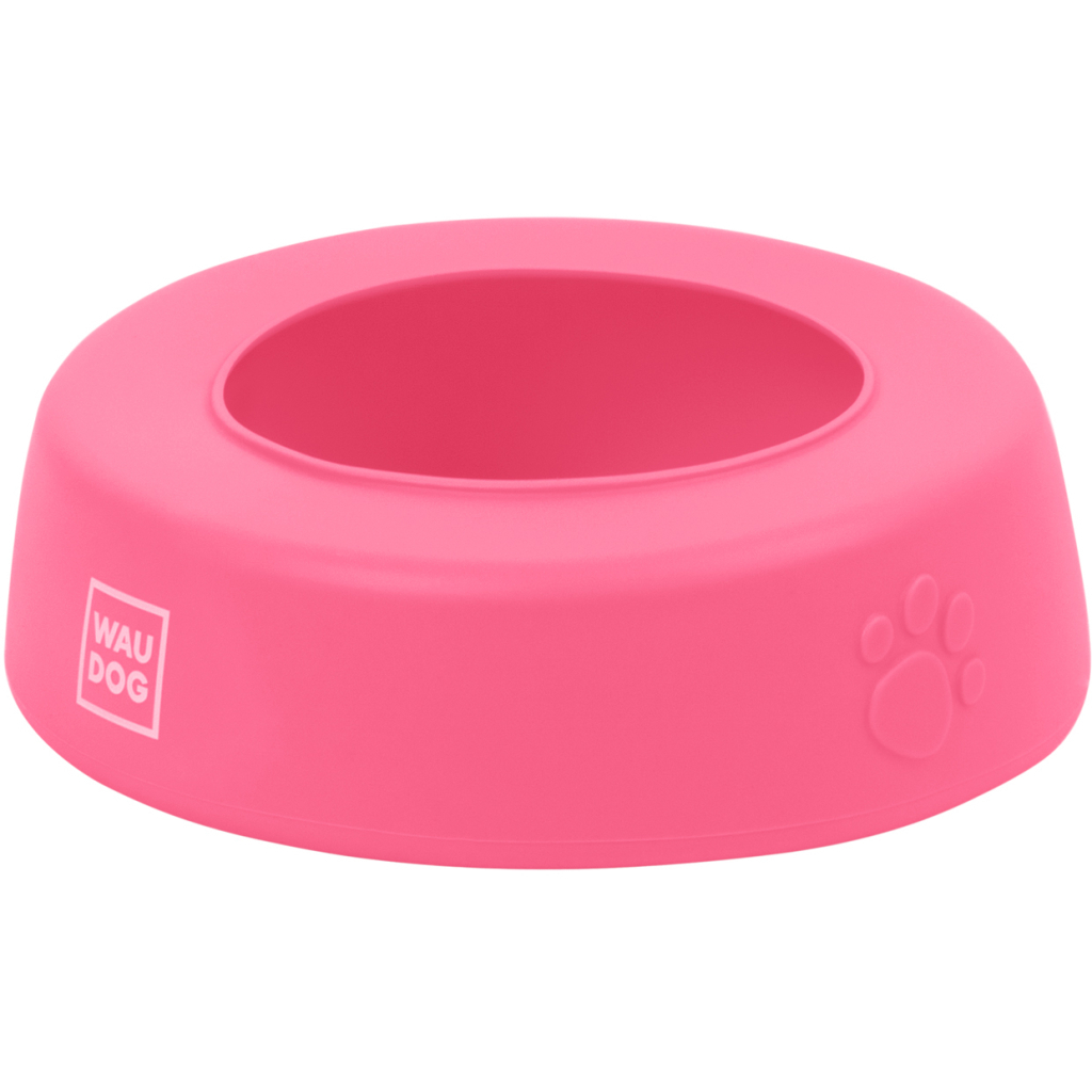 Посуд для собак WAUDOG Silicone Миска-непроливайка 1 л рожева (50797)