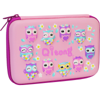 Cool For School pencil case with embossing 1 compartment Pink (QT-5626-Pink)