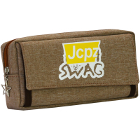 Cool For School pencil case 2 compartments Brown (J-2607-brown)