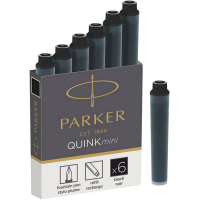 Чорнило для пір'яних ручок Parker Картриджі Quink Mini /6шт чорний (11 510BK)