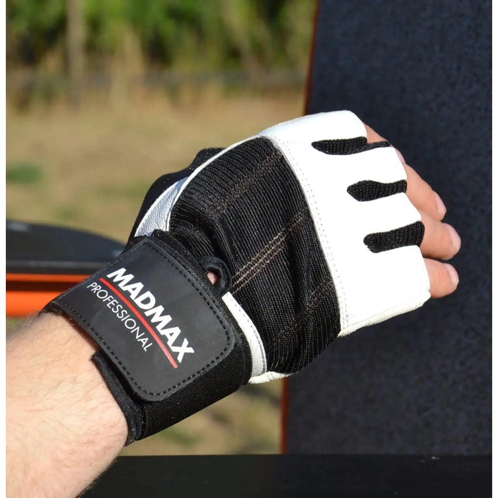 Рукавички для фітнесу MadMax MFG-269 Professional White XXL (MFG-269-White_XXL)