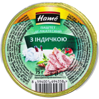 Паштет Hame Делікатесний з індички 75 г (8594001694358)