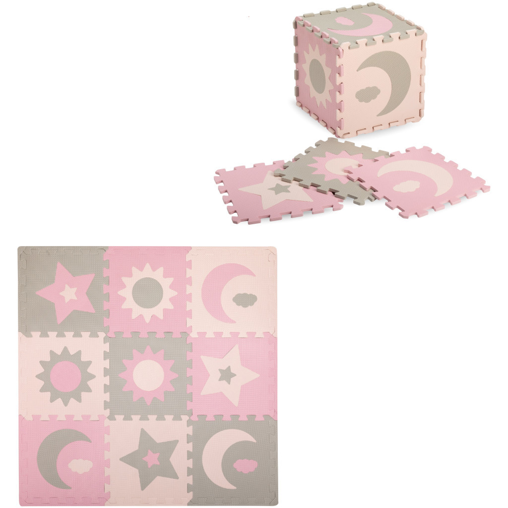 Дитячий килимок MoMi пазл Nebe 90 х 90 cм Pink (AKCE00030)