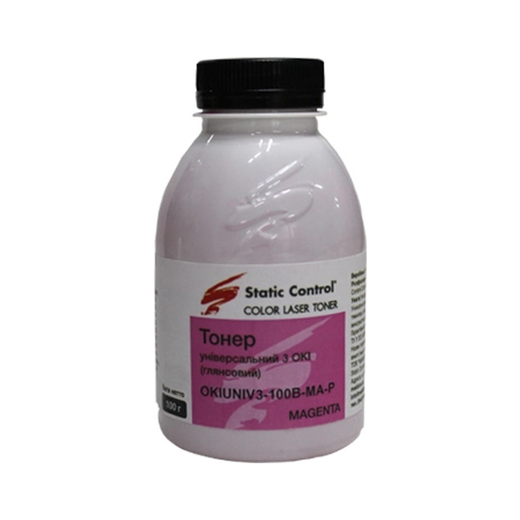 Тонер OKI Universal Okidata 3 Glossy 100г magenta Static Control (OKIUNIV3-100B-MA-P) Тонер OKI Universal Okidata 3 Glossy 100г magenta Static Control (OKIUNIV3-100B-MA-P)