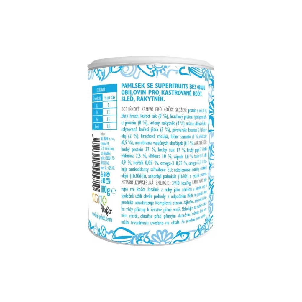Ласощі для котів Brit Care Superfruits Herring 100 г - оселедець (8595602555710)