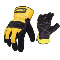 Protective gloves DeWALT size L/9, with leather palm and fingers (DPG41L)