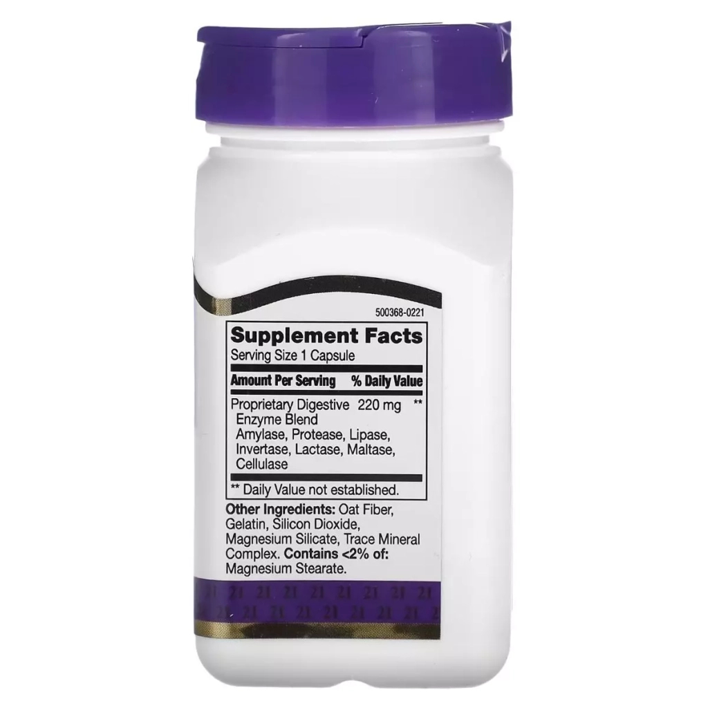 Вітамін 21st Century Травні ферменти, Digestive Enzymes, 60 капсул (CEN-22556)