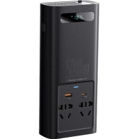 Автомобільний інвертор 12V/220V 500W Super Si Power Inverter CN/EU Black Baseus (CGNB000101)